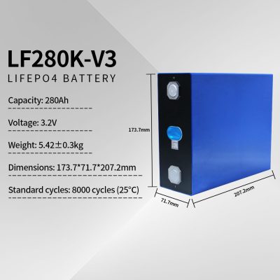 EVE LF280K 280Ah 3.2V LiFePO4 Prismatic Cell